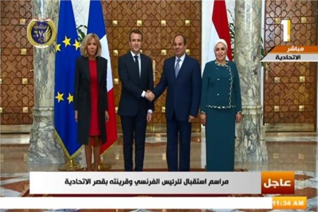 الرئيس عبد الفتاح السيسي والرئيس الفرنسي ايمانويل ماكرون