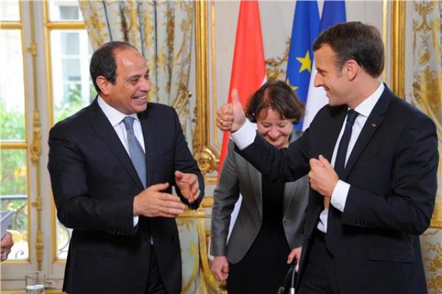 الرئيس عبد الفاتاح السيسي و رئيس فرنسا