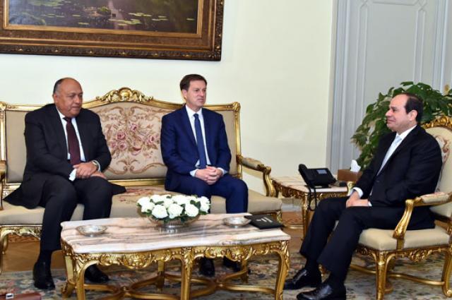 الرئيس السيسي مع وزير خارجية سلوفينيا