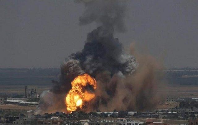 اطلاق النيران علي غزة