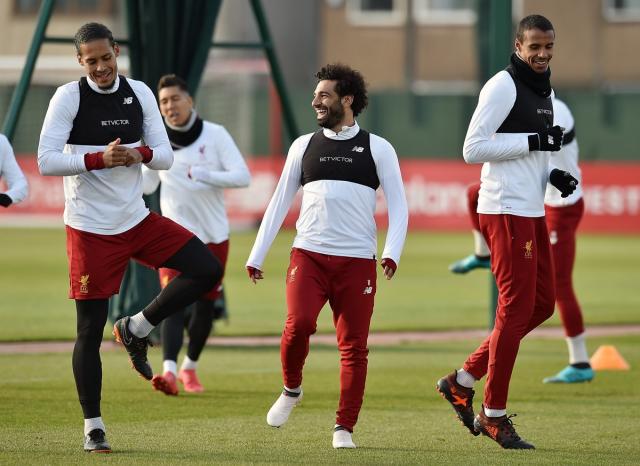 محمد صلاح في تدريبات ليفربول