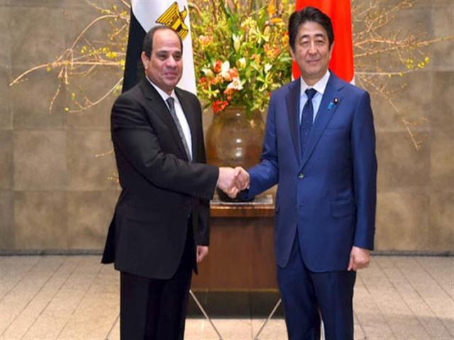 السيسي ورئيس وزراء اليابان 