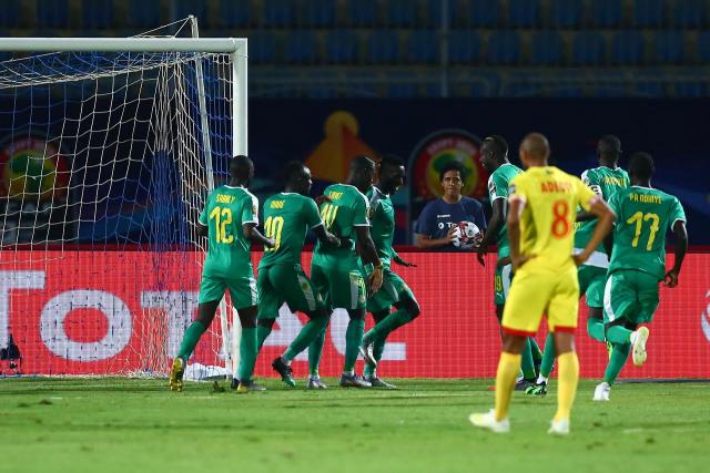 لحظة هدف منتخب السنغال