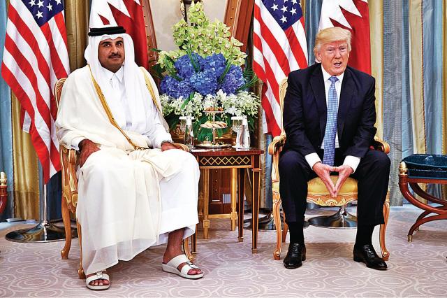 دونالد ترامب وأمير قطر