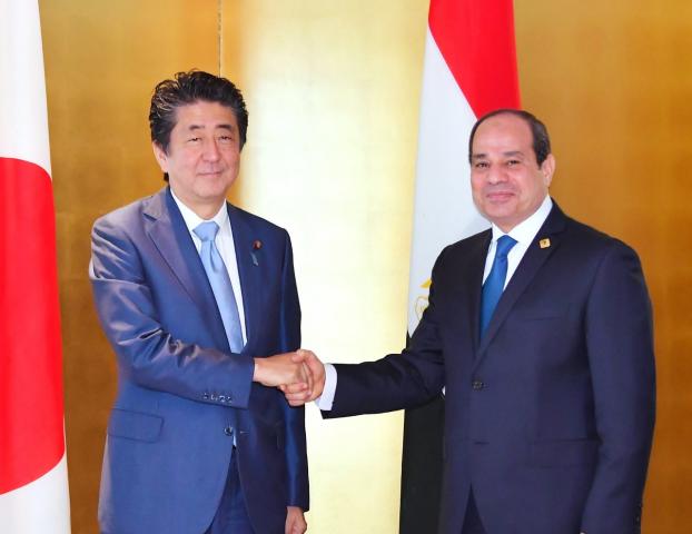 الرئيس السيسي ورئيس وزراء اليابان