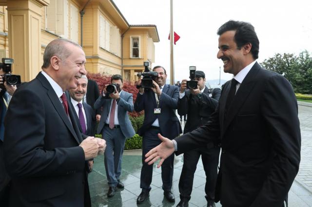 تميم وأردوغان في أحد اللقاءات - أرشيفية
