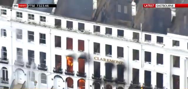 حريق مروع في فندق كليرمونت الشهير ببريطانيا