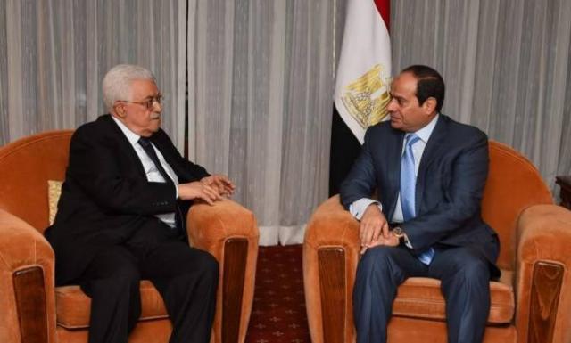 الرئيس السيسي ومحمود عباس الرئيس الفلسطيني