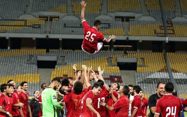 حسام عاشور؛ أثناء احتفال الأهلي بالسوبر المصري 