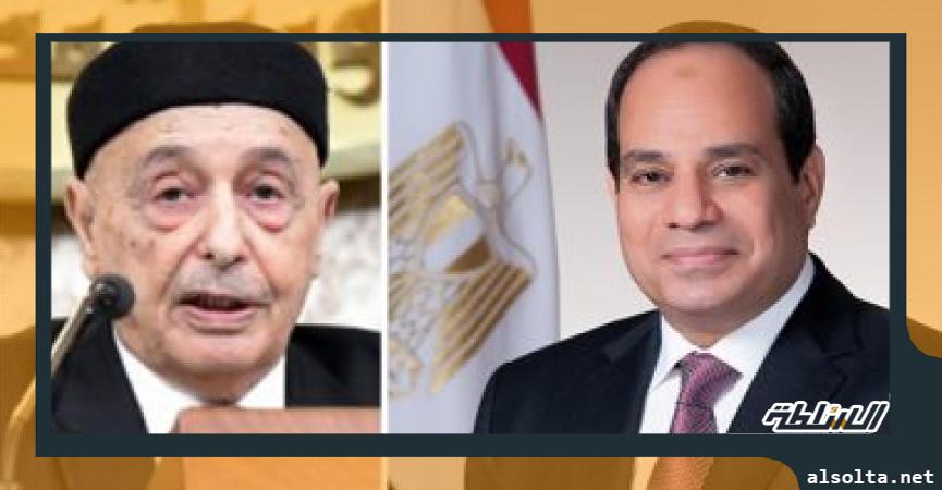 رئيس مجلس النواب الليبى يرحب بكلمة الرئيس السيسي عن دعم ليبيا