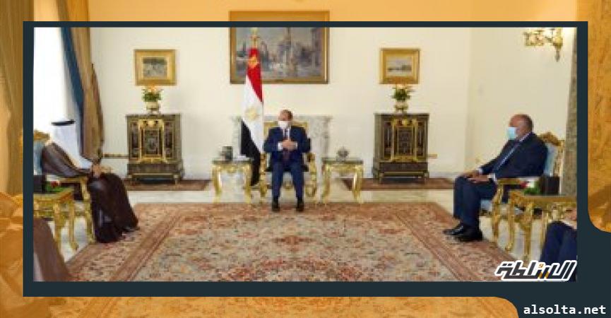 الرئيس يستقبل وزير خارجية البحرين