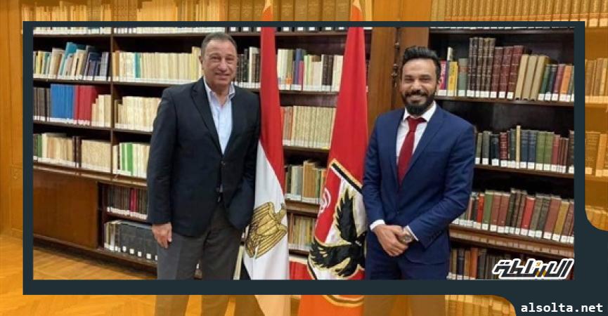 المهندس رامي فارس مع محمود الخطيب رئيس الأهلي