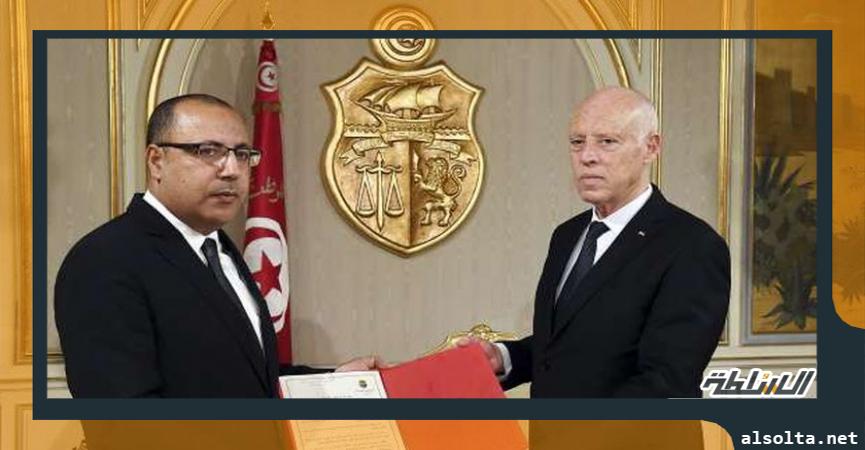 رئيس الحكومة التونسية خلال لقاء سابق مع الرئيس التونسى