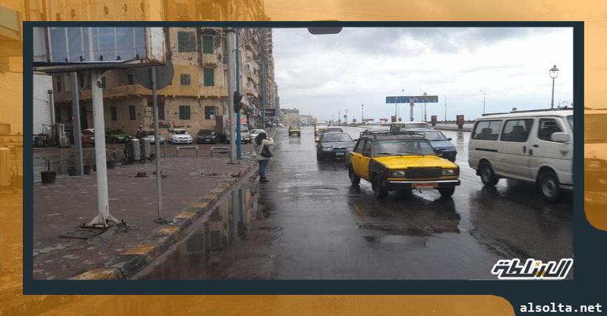  أمطار رعدية تضرب الإسكندرية