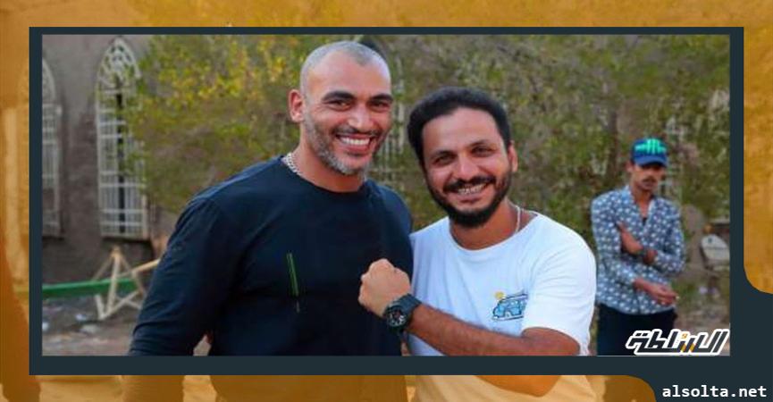 أحمد عبد اللاه مع المخرج بيتر ميمي
