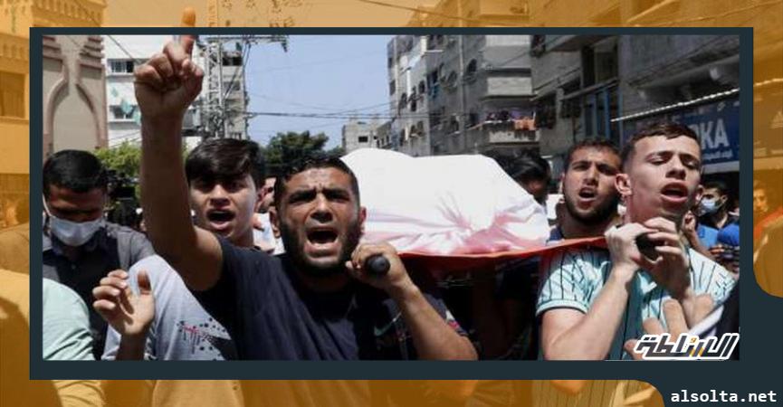 جنازة شهيد بقطاع غزة الفلسطيني