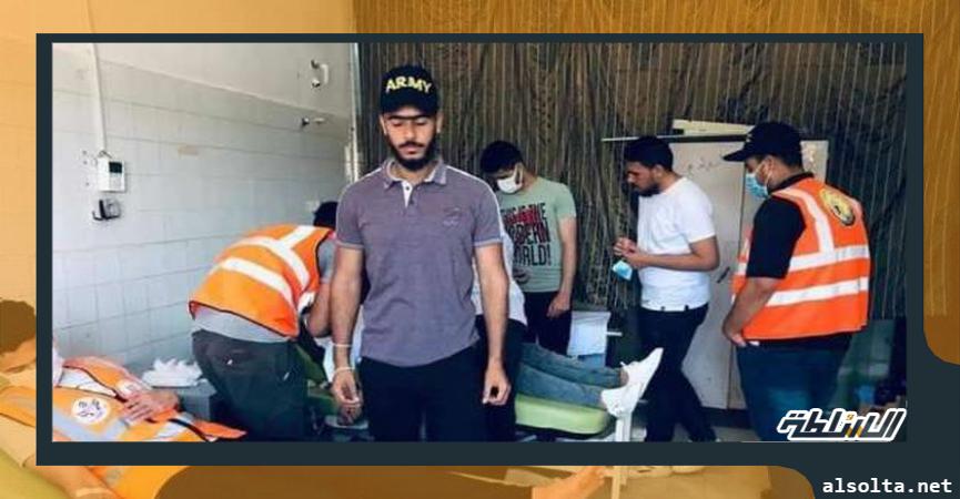 شباب سيناء يتبرعون بالدم للمصابين فى قطاع غزة