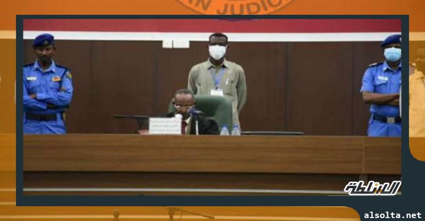 المحكمة السودانية خلال نطقها بحكم الاعدام على 6 جنود سودانيين اليوم