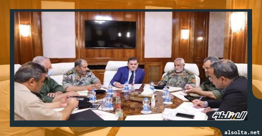 اجتماع الدبيبة باللجنة العسكرية الليبية