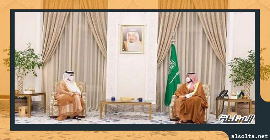 استقبال ولي عهد السعودية لوزير خارجية قطر