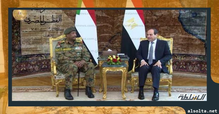 الرئيس عبدالفتاح السيسي خلال لقاء سابق بالبرهان