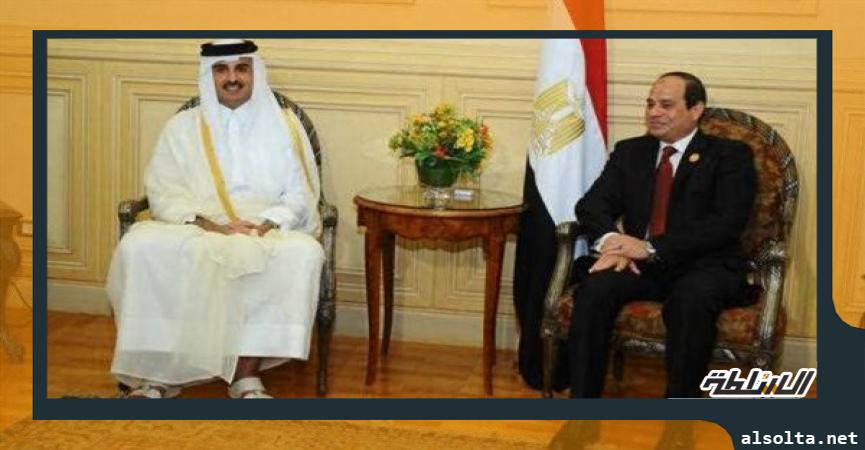 الرئيس السيسي يلتقي أمير قطر