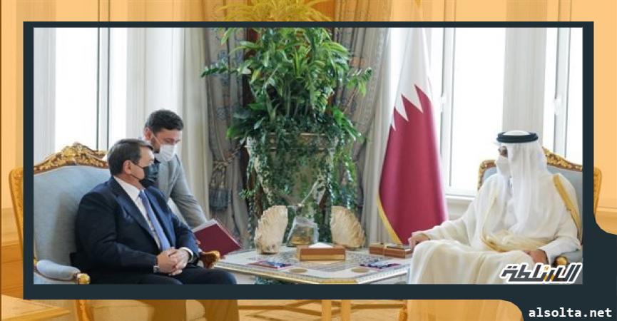 أمير قطر يستقبل مساعد الرئيس الروسي