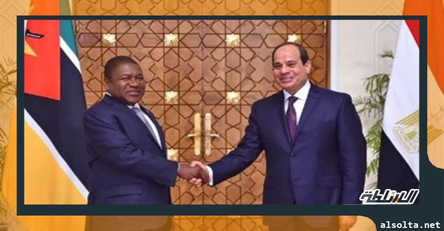 رئيس موزمبيق مع الرئيس السيسي أرشيفية