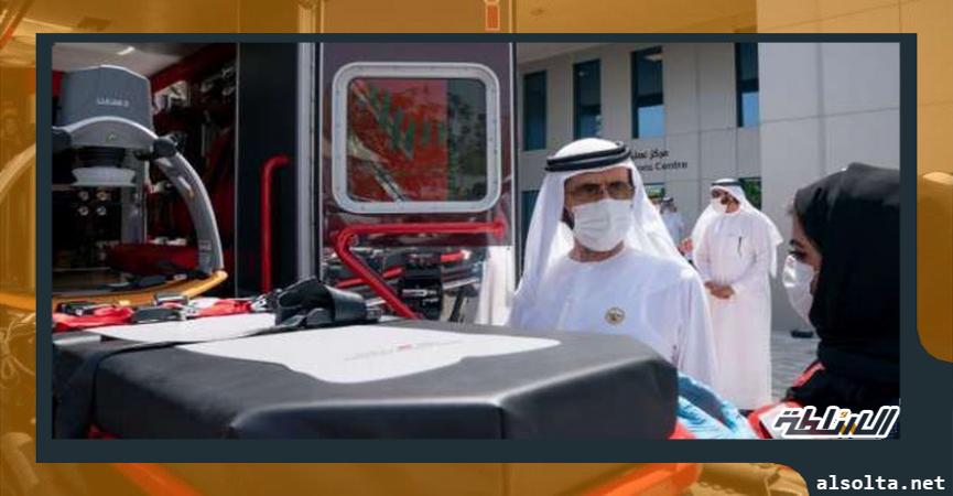 الشيخ محمد بن راشد آل مكتوم حاكم دبي في غرفة عمليات معرض إكسبوا
