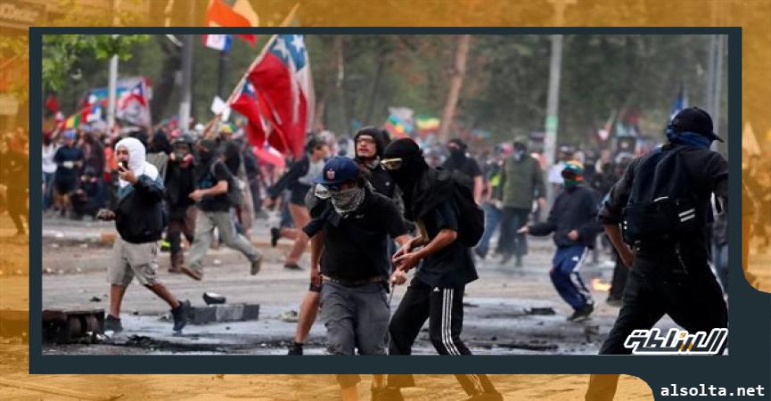 متظاهرين في تشيلي