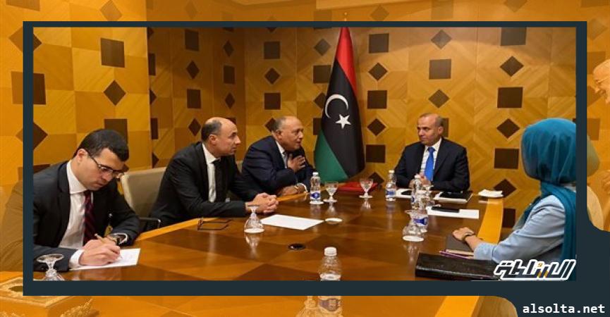 شكري يلتقي نائبي رئيس المجلس الرئاسي الليبي