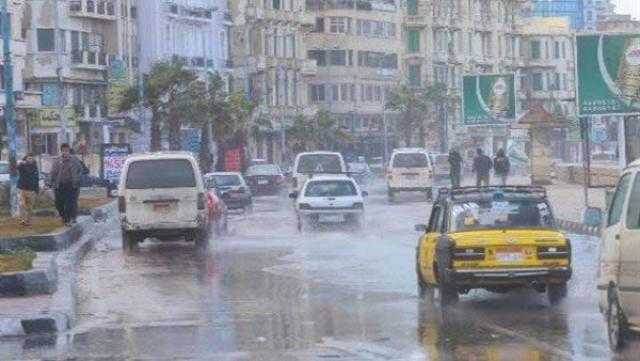 متابعة أعمال كسح الأمطار تجمعات مياه الأمطار بالإسكندرية