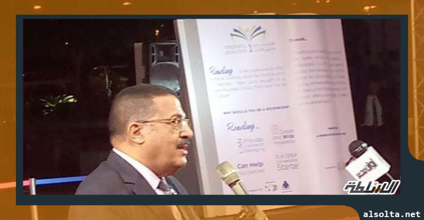 سعيد عبده رئيس اتحاد الناشرين في افتتاح معرض مدينتي للكتاب