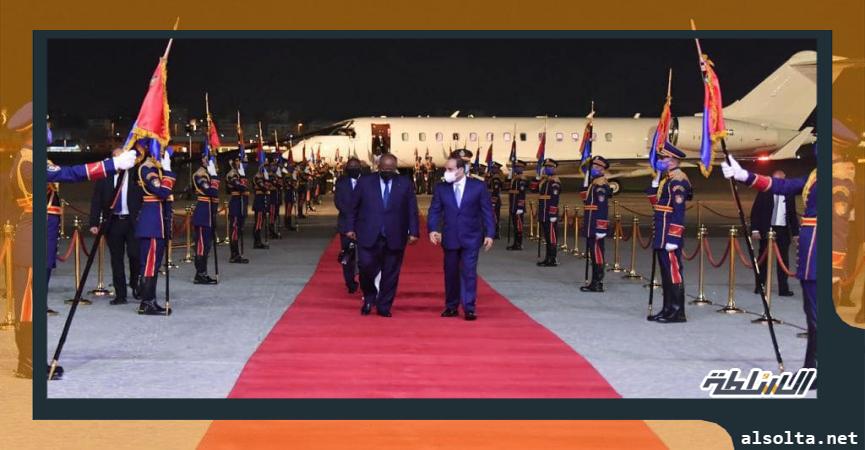 جانب من استقبال الرئيس السيسي لنظيره الجيبوتي