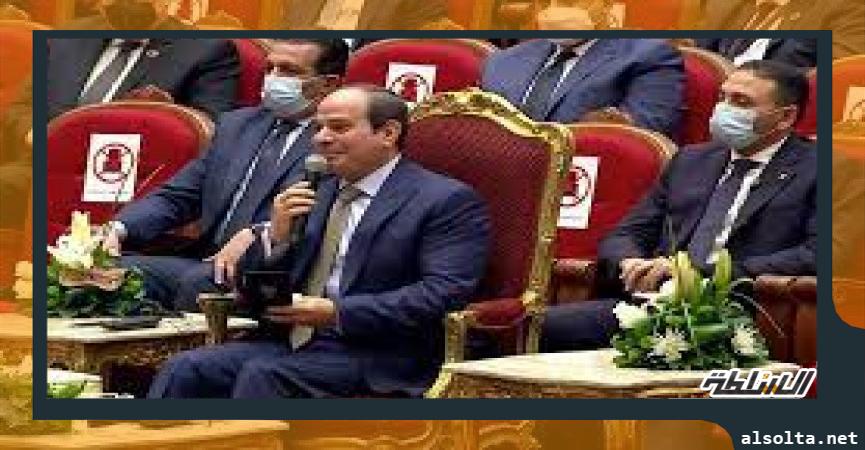 جانب من حضور الرئيس السيسي معرض مصر الدولي للبترول