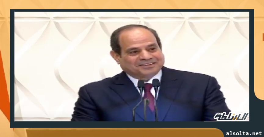 جانب من حضور الرئيس السيسي حفل تكريم المرأة المصرية