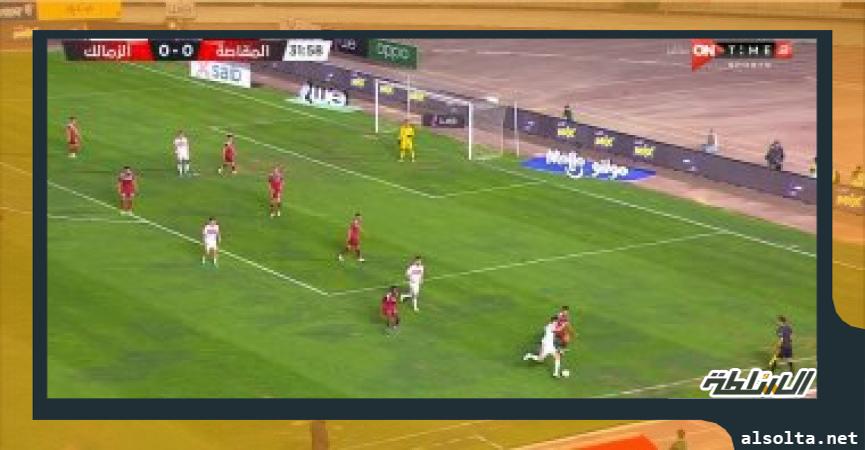 جانب من مباراة الزمالك والمقاصة 