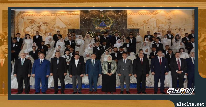 المنطقة المركزية العسكرية تنظم حفل زفاف جماعى لعدد 100 شاب وفتاة