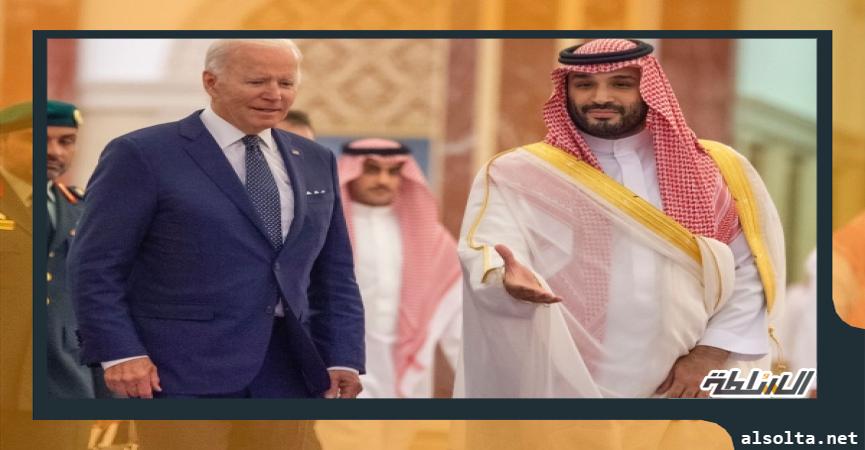[ ولي عهد السعودية يستقبل الرئيس الأميركي في جدة/ واس ]