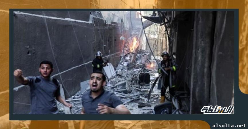 سياسة  آثار القصف الإسرائيلي على غزة