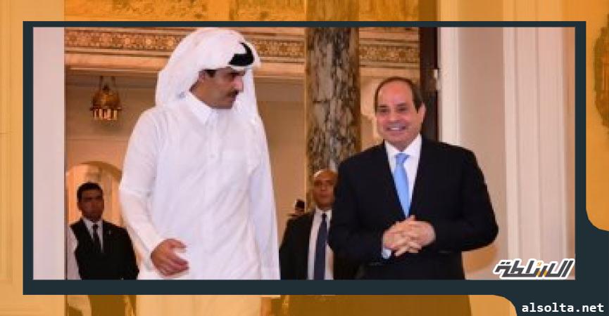 الرئيس السيسى و أمير قطر
