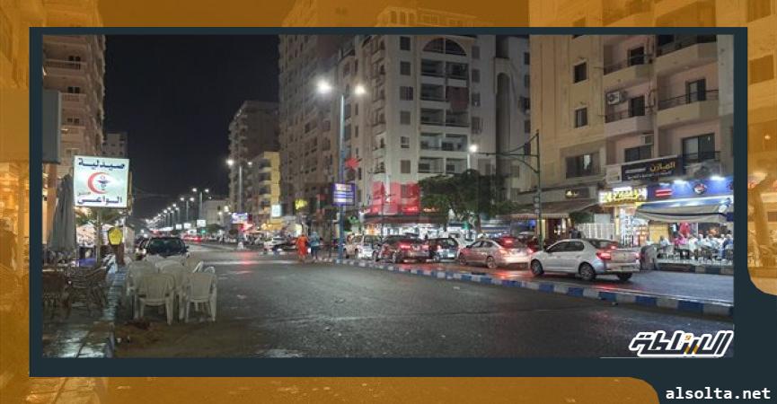 سقوط أمطار خفيفة على مرسى مطروح