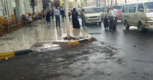 هطول أمطار خفيفة فى العجمى غرب الإسكندرية.. صور