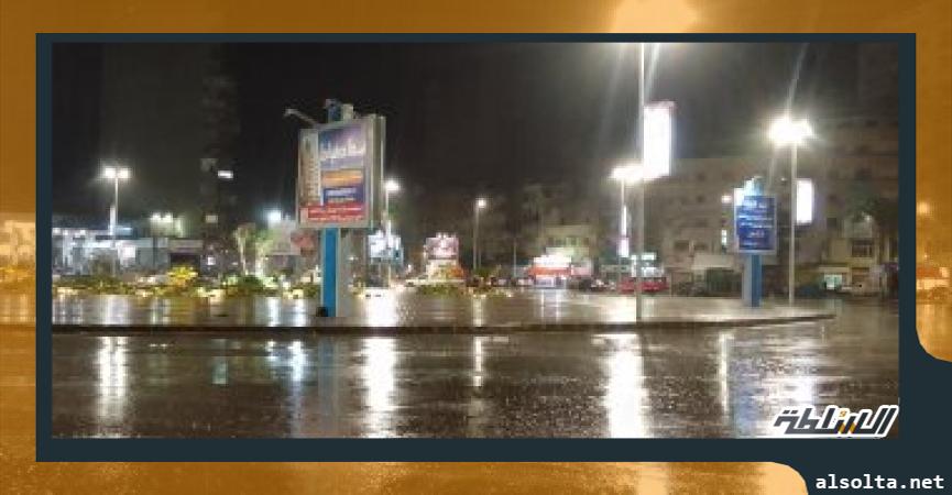 سقوط أمطار في دمياط