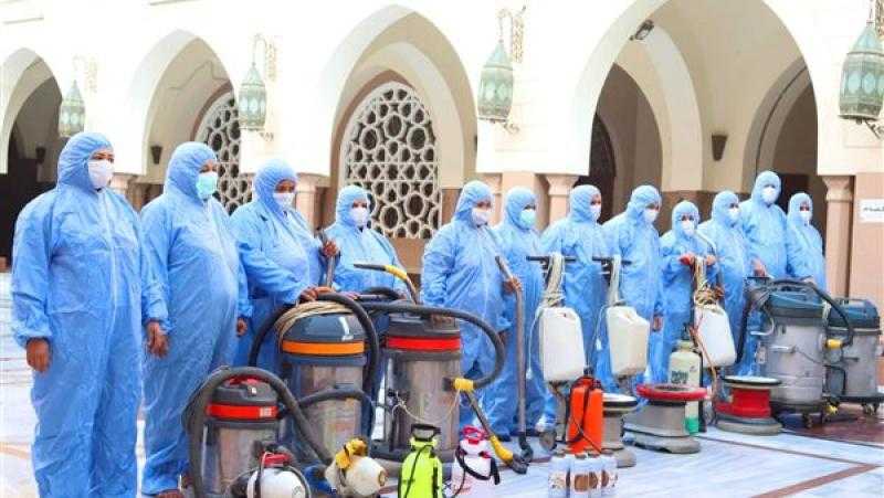 الأوقاف تبدأ حملة موسعة لنظافة المساجد وتعقيمها قبل رمضان (صور)