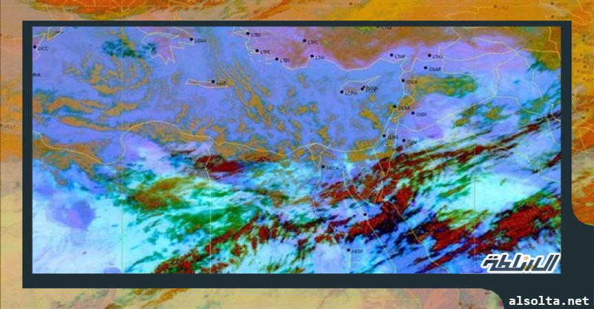 خريطة سقوط الأمطار غدا الثلاثاء