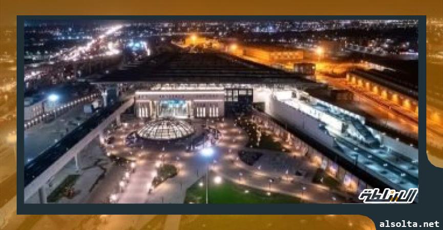 محطة عدلي منصور المركزية التبادلية ليلا