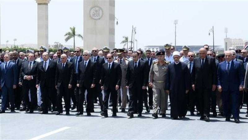 الرئيس السيسى يتقدم مشيعى جنازة والدة الدكتور مصطفى مدبولى رئيس الوزراء