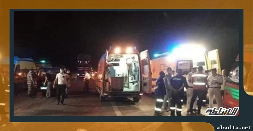 محافظات  إصابة 11 شخص في حادث انقلاب سيارة ميكروباص بالفيوم