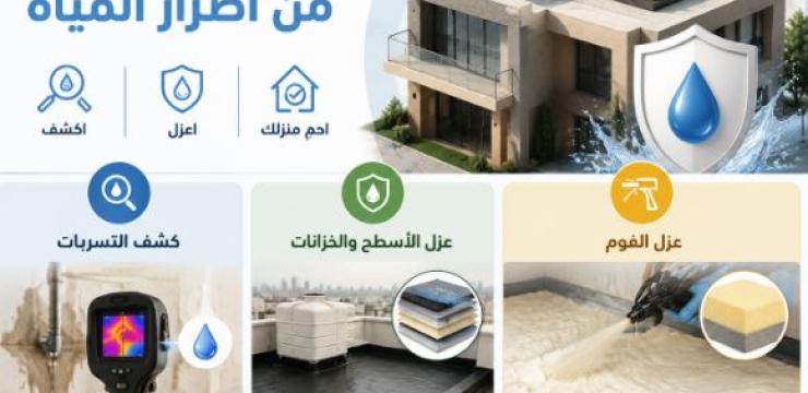 كيف تحمي منزلك من أضرار المياه؟ دليل اكتشاف التسربات وأفضل طرق العزل الحديثة